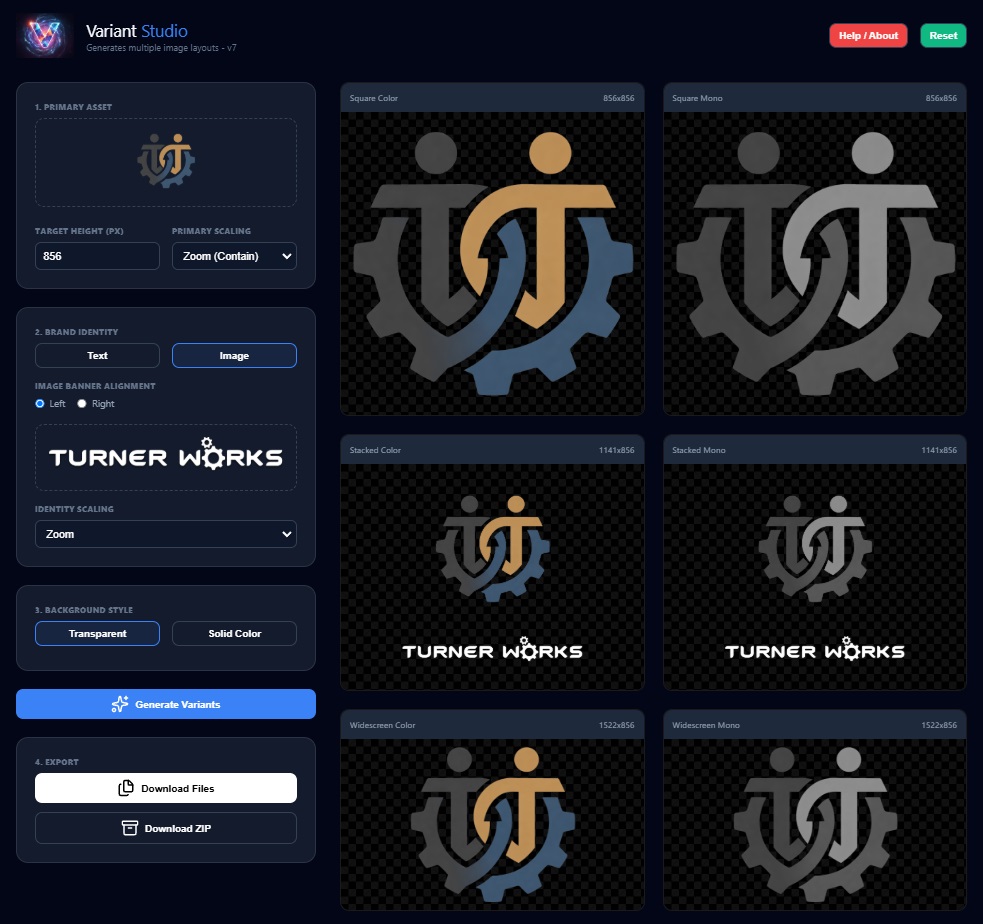 Variant Studio Interface