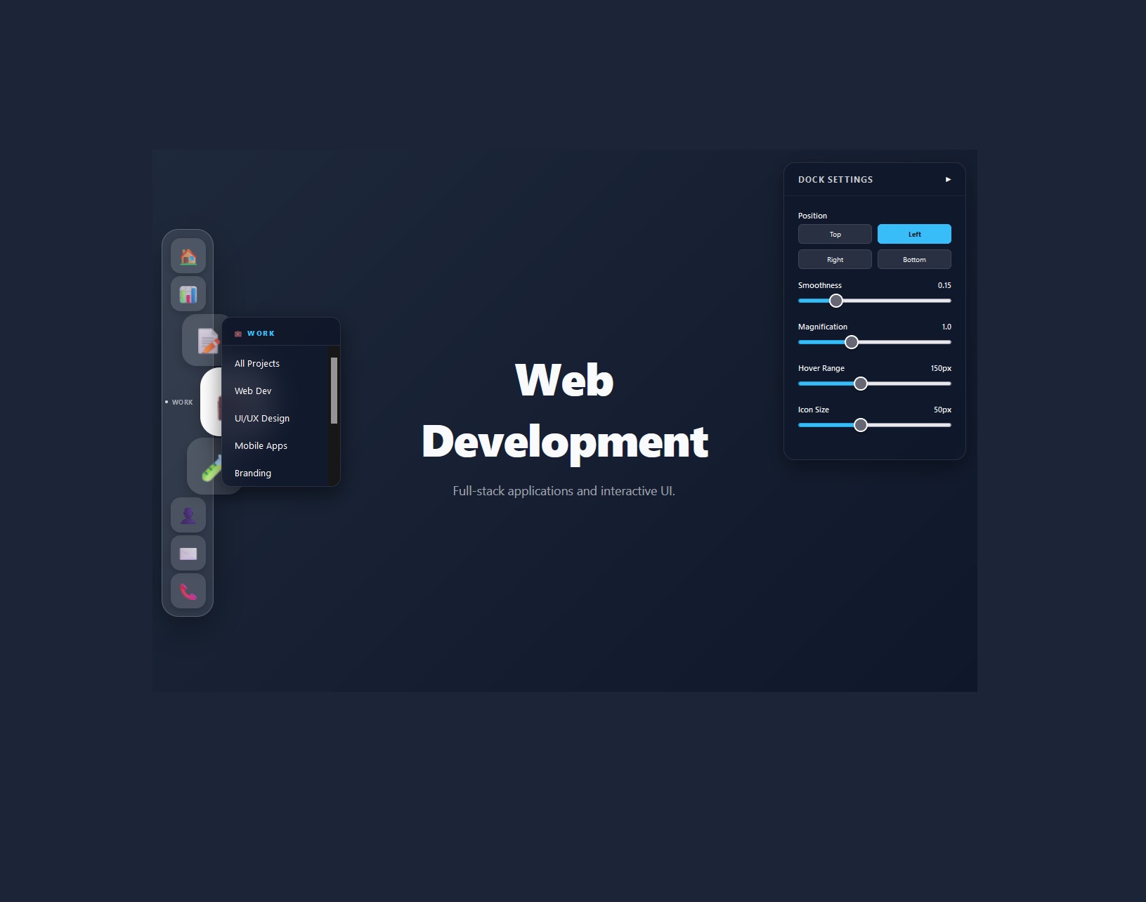 Dock Nav System: MacOS-Style