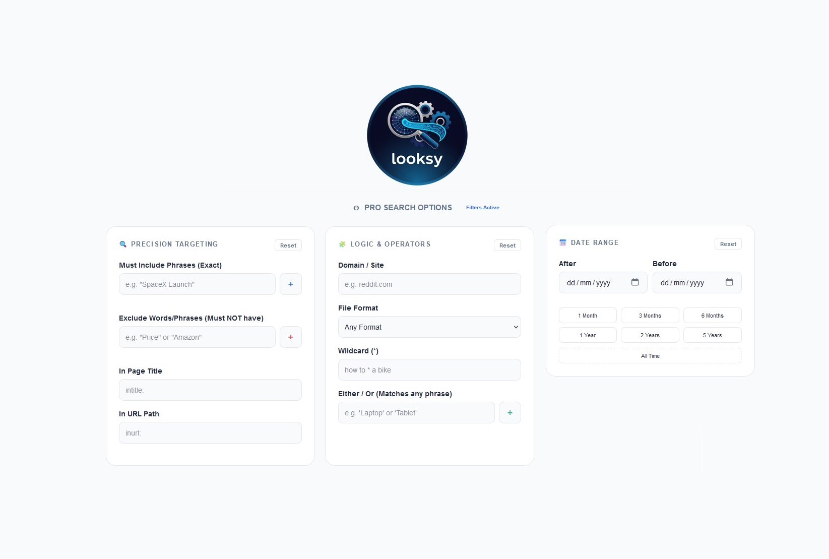 Looksy: Advanced Search Engine Queries Made Easy