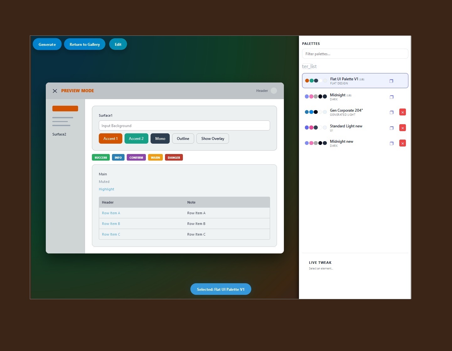 Paletto: Preview Mode