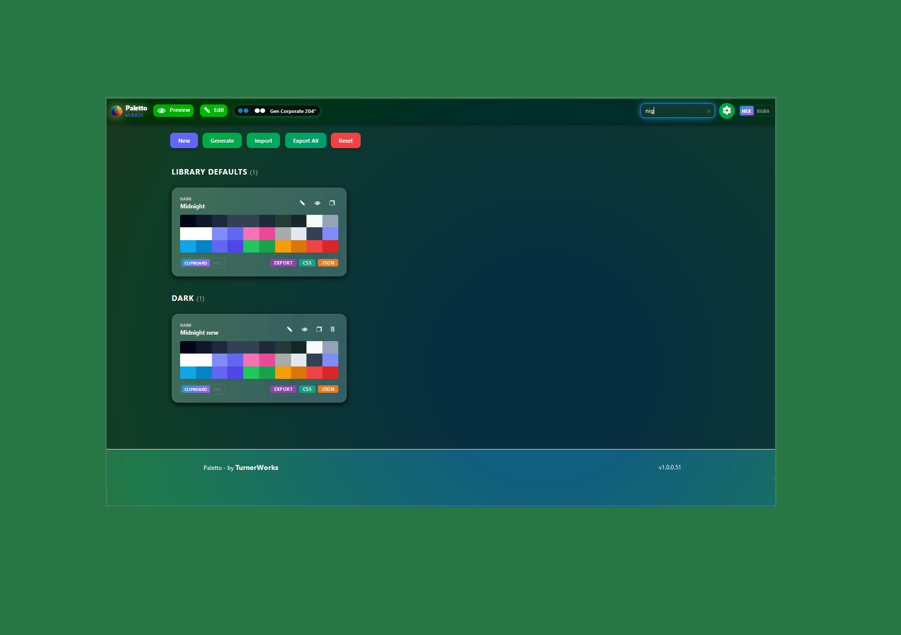 Paletto: Preview Mode